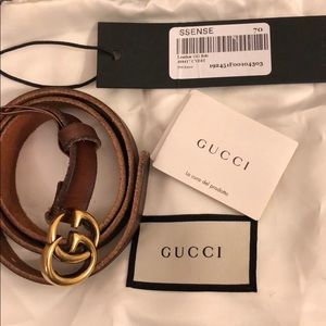 Gucci Leather GG Belt